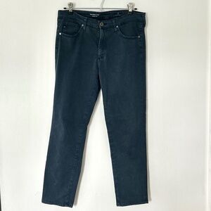 AG The Prima Crop Midrise Cigarette Crop Size 29 Dark Blue Modal Blend